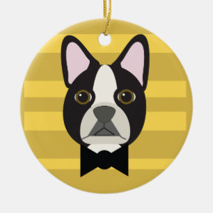 Boston Terrier Keramisch Ornament