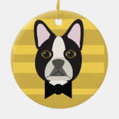 Boston Terrier Keramisch Ornament (Achterkant)