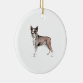 Boston Terrier Keramisch Ornament (Rechts)