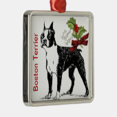 Boston Terrier Kerst Ornament (Rechts)
