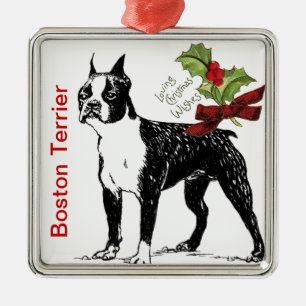 Boston Terrier Kerst Ornament
