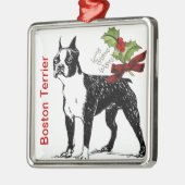 Boston Terrier Kerst Ornament (Links)
