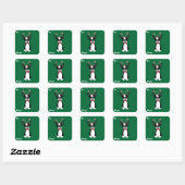 Boston Terrier kerstcadeau Stickers (Vel)
