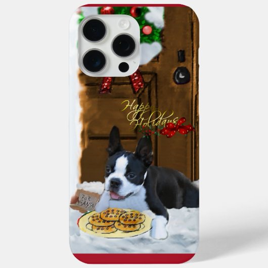 Boston Terrier-kerstcadeautjes Case-Mate iPhone Case (Achterkant)