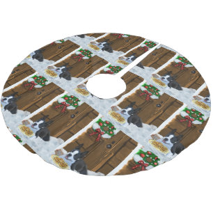 Boston Terrier-kerstcadeautjes Kerstboom Rok
