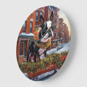 Boston Terrier Kerstfeest Seizoen Grote Klok (Hoek)