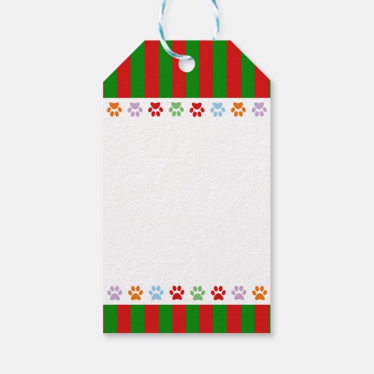 Boston Terrier Kerstgewei Cadeaulabel (Achterkant)