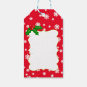 Boston Terrier Kerstgewei Cadeaulabel (Achterkant)