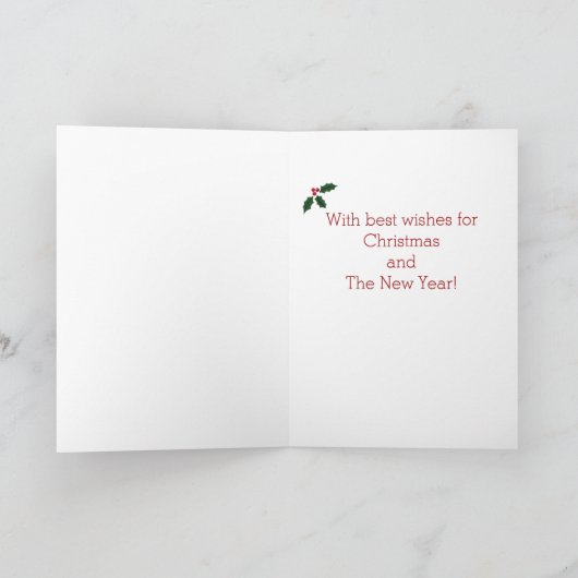 Boston Terrier Kerstgewei Feestdagen Kaart (Binnen)