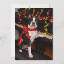 Boston Terrier Kerstkaart – Feestelijke Feestdagen