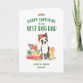 Boston Terrier Kerstkaart van hond Kaart (Voorkant)