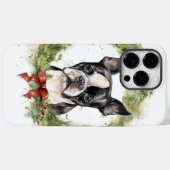 Boston Terrier Kerstkrans Feestelijke Pup Case-Mate iPhone Case (Achterkant (horizontaal))