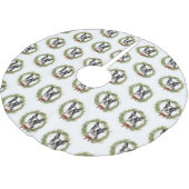 Boston Terrier Kerstkrans Feestelijke Pup Kerstboom Rok (Gekanteld)