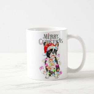 Boston Terrier Kerstlichten Xmas Hond Koffiemok