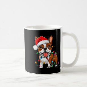 Boston Terrier Kerstlichten Xmas Honden Mannen Vro Koffiemok