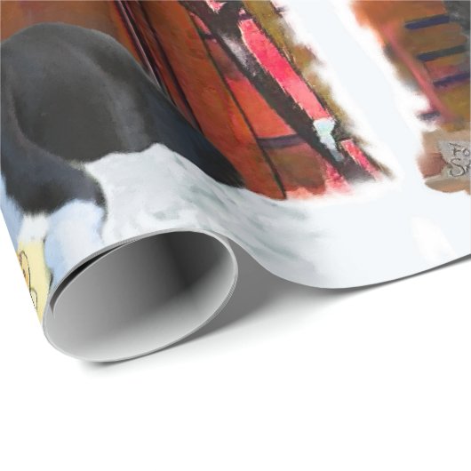 Boston Terrier Kerstmis Cadeaupapier (Rol Hoek)