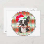 Boston Terrier Kerstmis Feestdagenkaart (Voorkant / Achterkant)