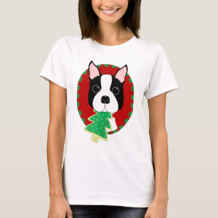 Boston Terrier Kerstmis T-shirt