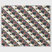 Boston Terrier kerstwrapping Paper Cadeaupapier (Vlak)