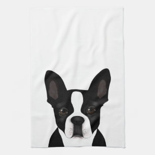 Boston Terrier Kitchen Towel Theedoek
