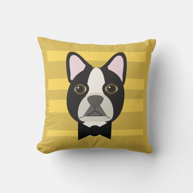 Boston Terrier Kussen (Voorkant)