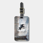 Boston Terrier Laat het sneeuwen Kerstmis Bagagelabel (Voorkant verticaal)