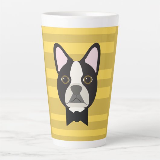 Boston Terrier Latte Mok (Voorkant)