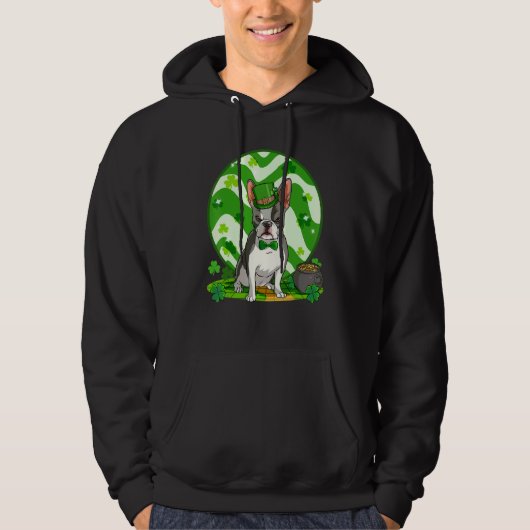 Boston Terrier Leprechaun Dog St Patricks Day Luc Hoodie (Voorkant)