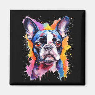Boston Terrier Liefhebber Pop Art Kleur Ontwerp Bo Magneet
