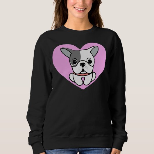 Boston Terrier Love Heart Trui (Voorkant)