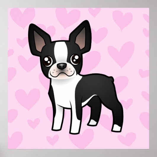 Boston Terrier Love Poster (Voorkant)