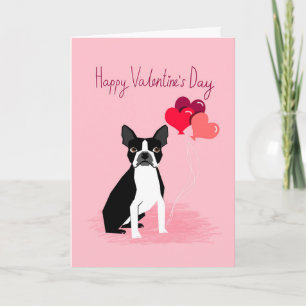 Boston Terrier Love Valentijns Card Feestdagen Kaart