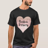 Boston Terrier Love with Glitter T-shirt (Voorkant)