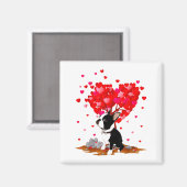 Boston Terrier Lover Heart Shape Boston Terrier Va Magneet (Voorkant / Achterkant)