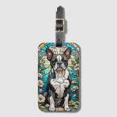 Boston Terrier luchtverfrisser Bagagelabel (Voorkant (verticaal))