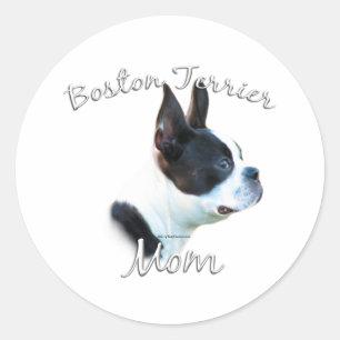 Boston Terrier Ma 2 Ronde Sticker