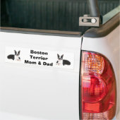 Boston Terrier Ma & Dad Bumpersticker (Op Truck)