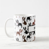 Boston Terrier Ma of Dad Name Coffee Mok (Links)