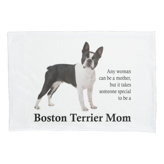 Boston Terrier Ma Pillowcase Kussensloop (Voorkant)