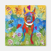 Boston Terrier Magnet 2" Magneet (Voorkant)