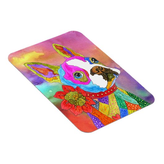 Boston Terrier Magnet 3"x4" (Côté Droit)