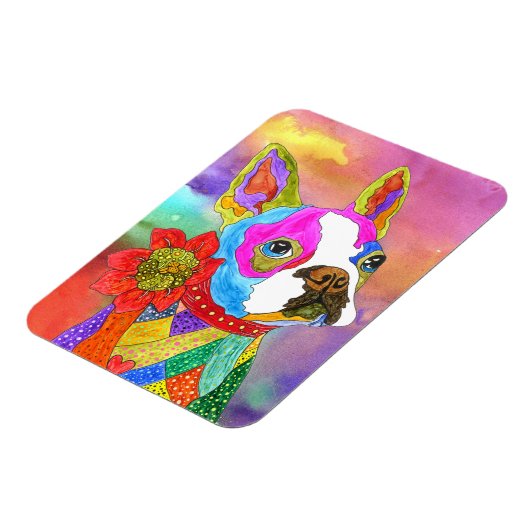 Boston Terrier Magnet 3"x4" (Côté Gauche)