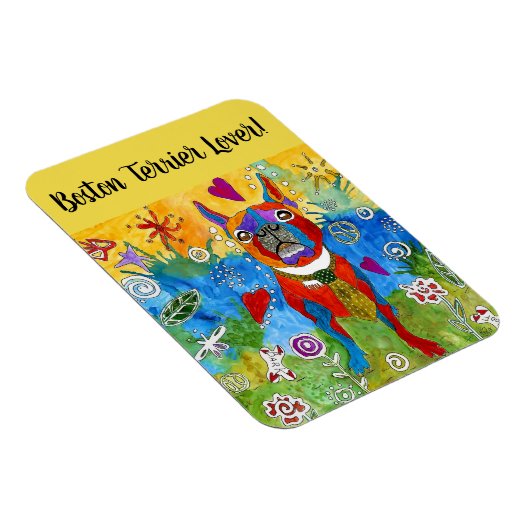 Boston Terrier Magnet 3"x4" (Côté Droit)