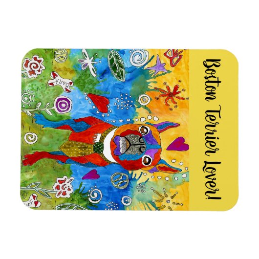 Boston Terrier Magnet 3"x4" (Horizontal)