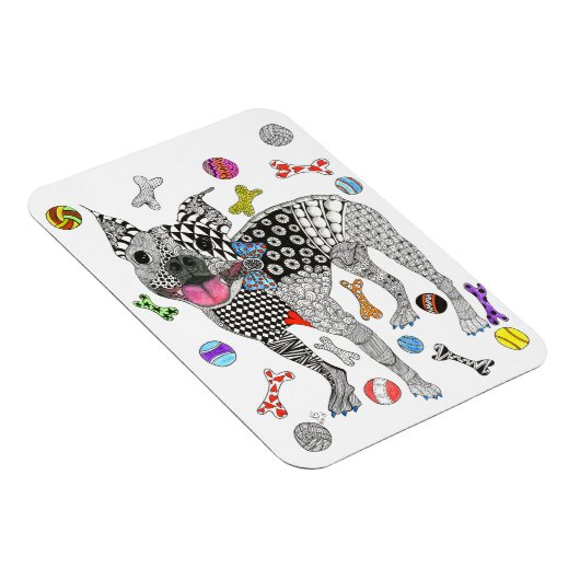 Boston Terrier Magnet 3"x4" (Côté Droit)