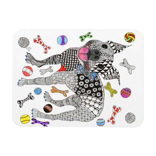 Boston Terrier Magnet 3"x4" (Horizontal)