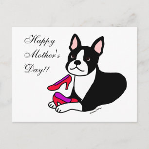 Boston Terrier Mam (Moederdag Gifts) Briefkaart