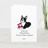 Boston Terrier Mam (Moederdag Gifts) Kaart (Achterkant)