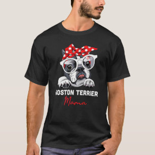 Boston Terrier Mama Cute Bostie Dog Mom Girls T-shirt