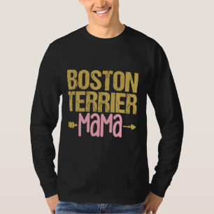 Boston Terrier Mama Dog Fited T-shirt